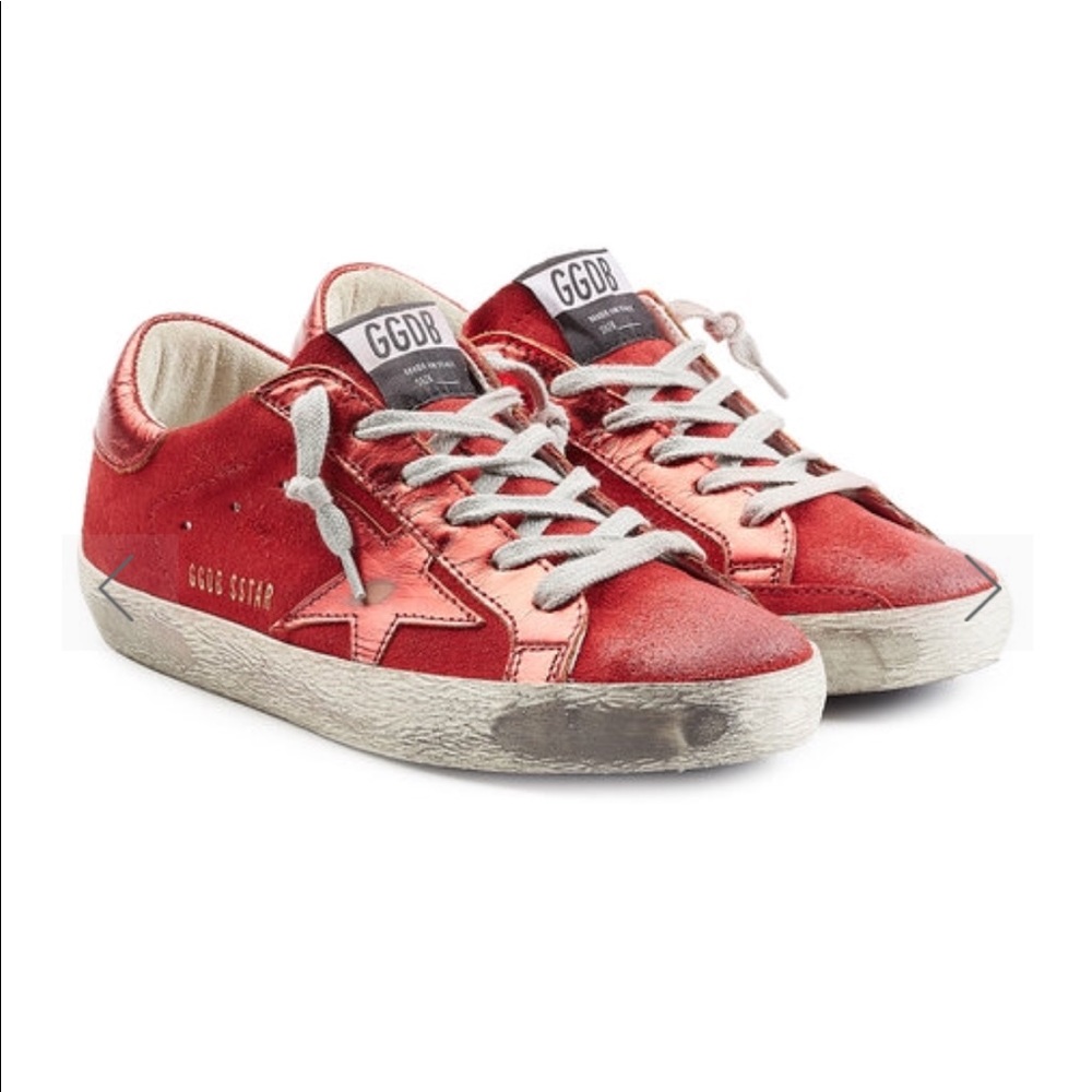 Golden Goose red sneakers. Only worn once!